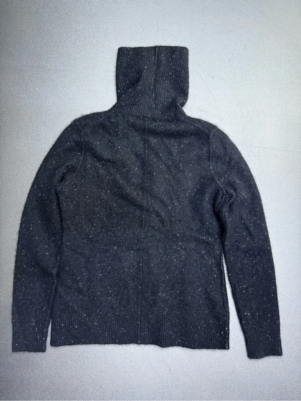 Aqua Black Speckled Turtleneck Sweater